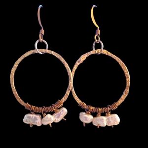 Antique Dangle Hoop Earrings